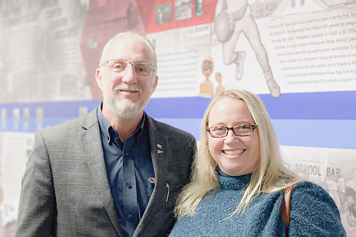 Breidenthal with KCKCC President Greg Mosier