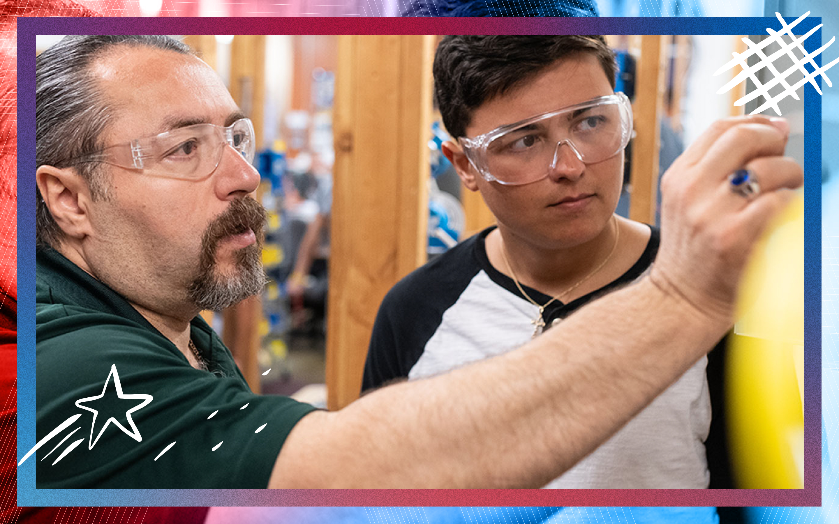 Electrical tech student and instructor
